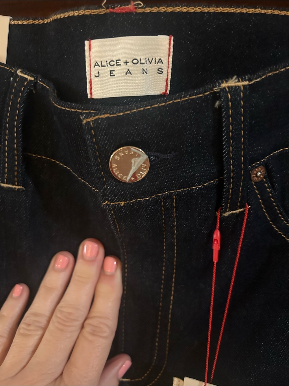 NWT Alice + Olivia High-Rise Black Flared Women's Jeans Size 28 # 2002 - Picture 4 of 6